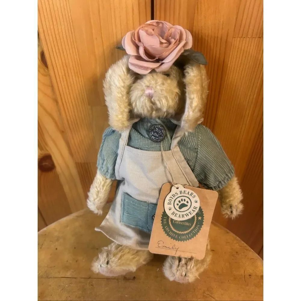 Boyds Bears "Emily Babbit" 8" Brown Bunny Rabbit Bailey Friends Retired 1997 (58